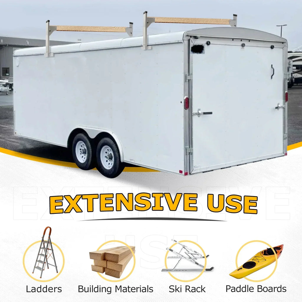 Kojem Adjustable Roof Ladder Rack Bracket Kit for Enclosed Trailers Cargo Vans