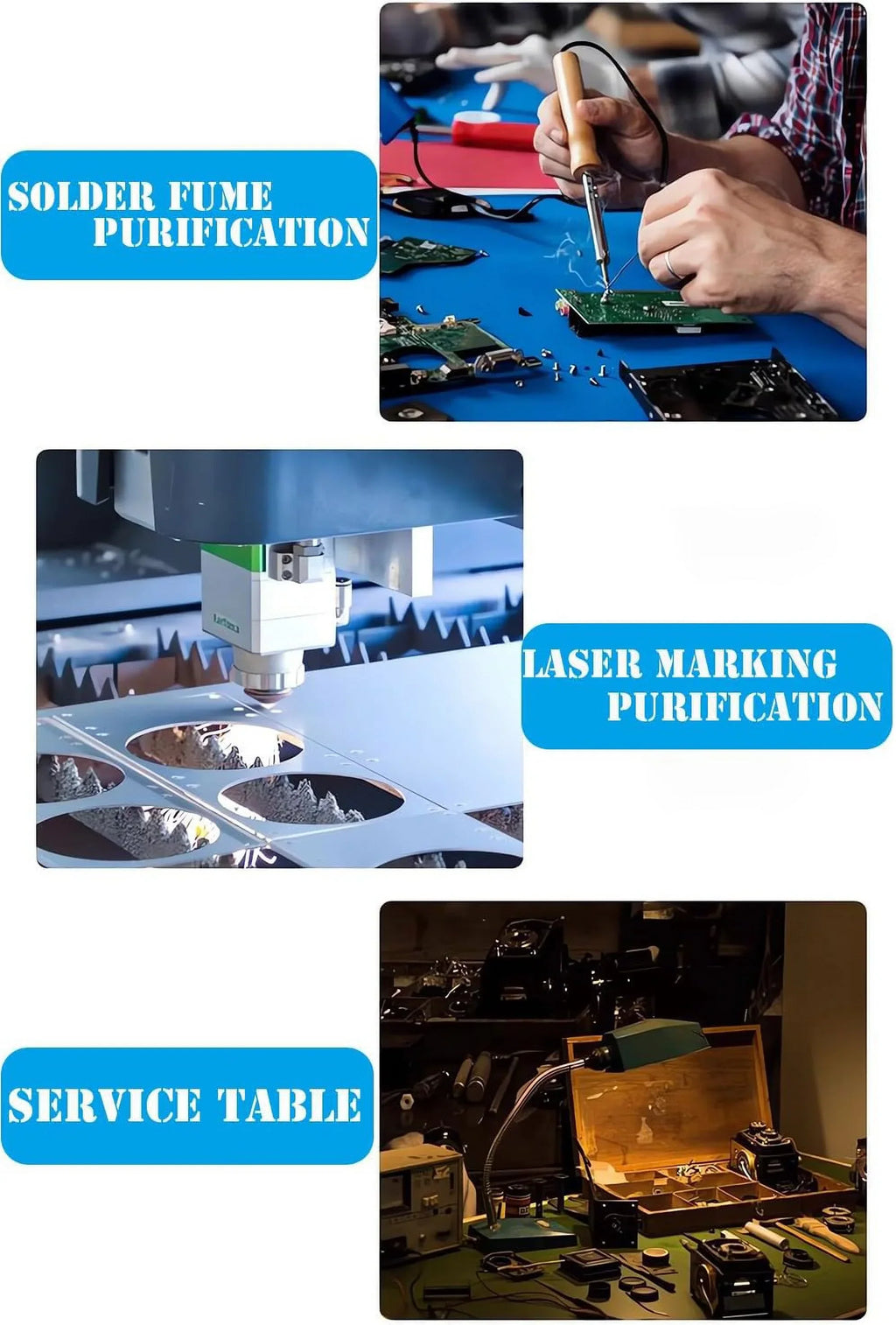 Dry Smoke Purifier Portable Welding Fume Extractor Welding Smoke Purifier with Foot Switch 12V