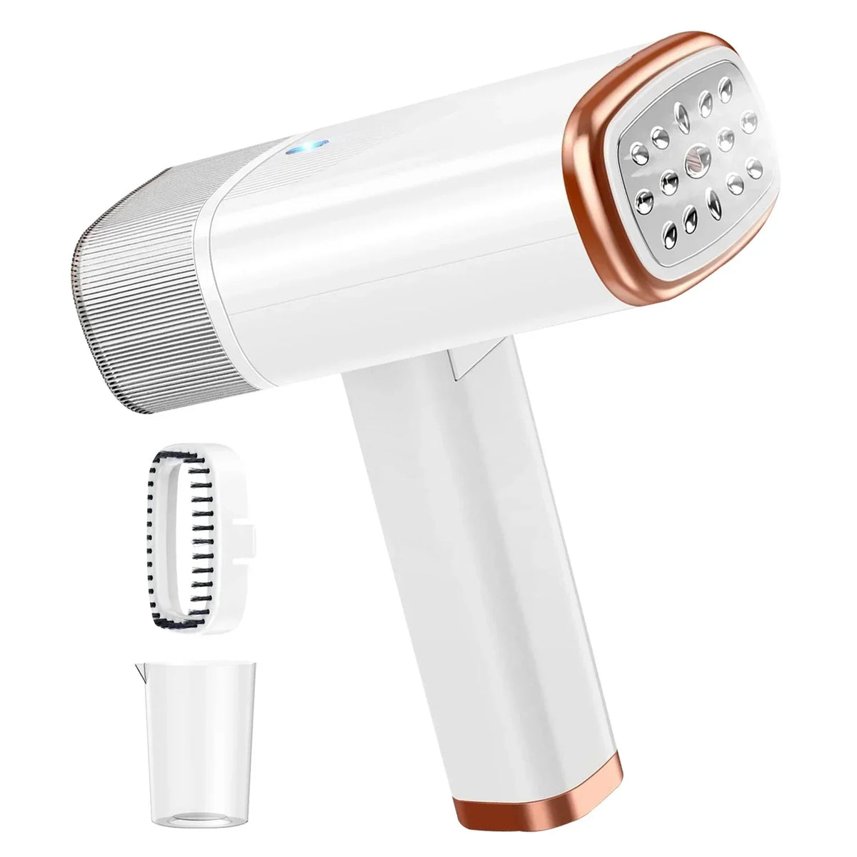 iMounTEK 1000W Portable Handheld Steamer with Brush Foldable Travel Electric Steamer for Garments Clothing Wrinkles Remover 30S Heat up 120ML Water Tank, White