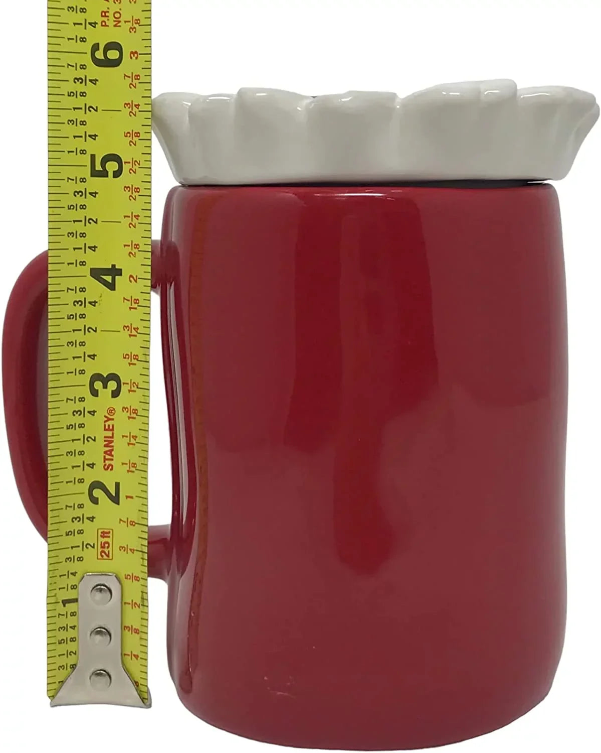 Rae Dunn by Magenta Love Bug Red Ceramic Mug with White Top and Red Ladybug Black LL Letters Valentine's Day