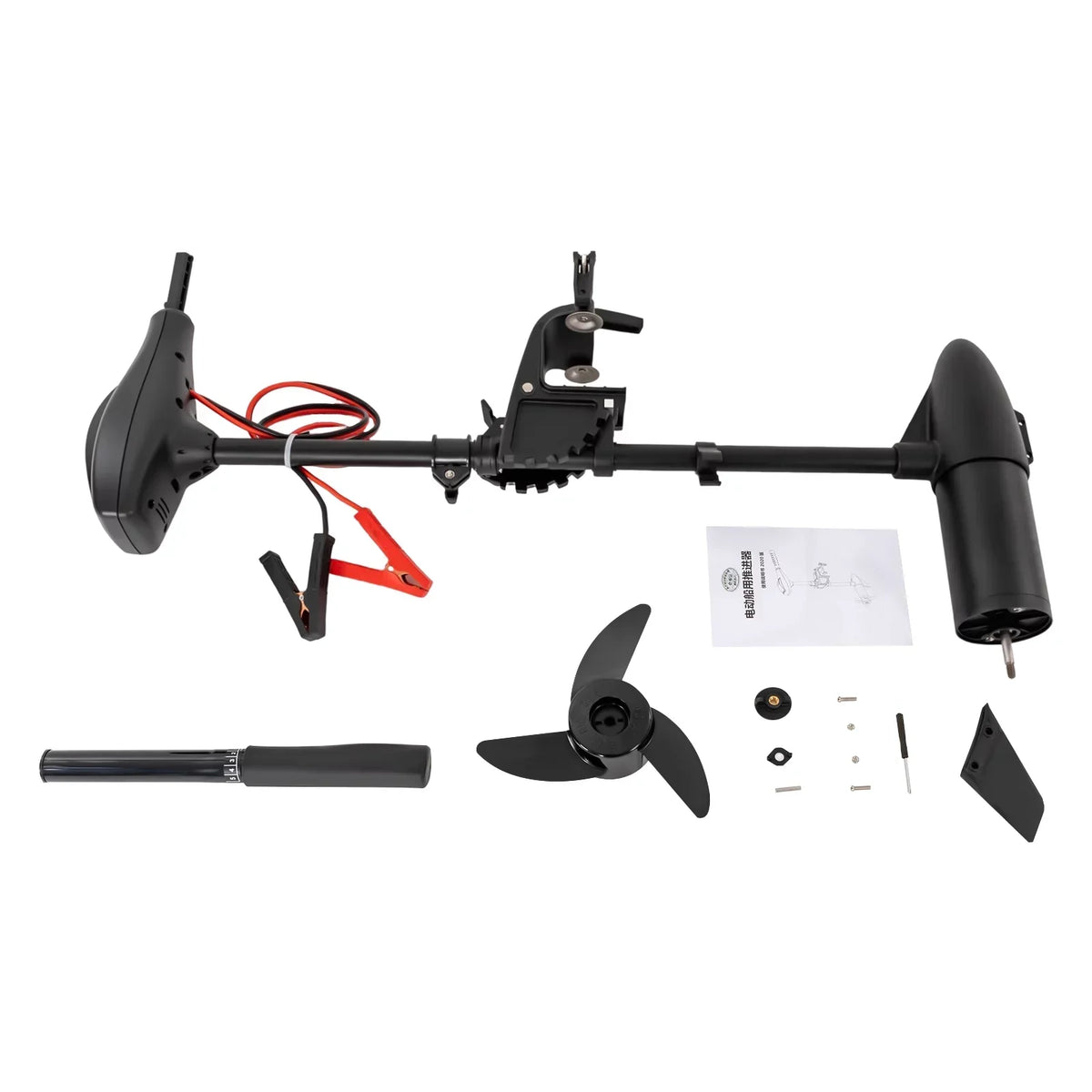 Miumaeov Electric Trolling Motor, 12V 58 LBS Fishing Boat Engine Short Shaft Marine Outboard Motor Drive