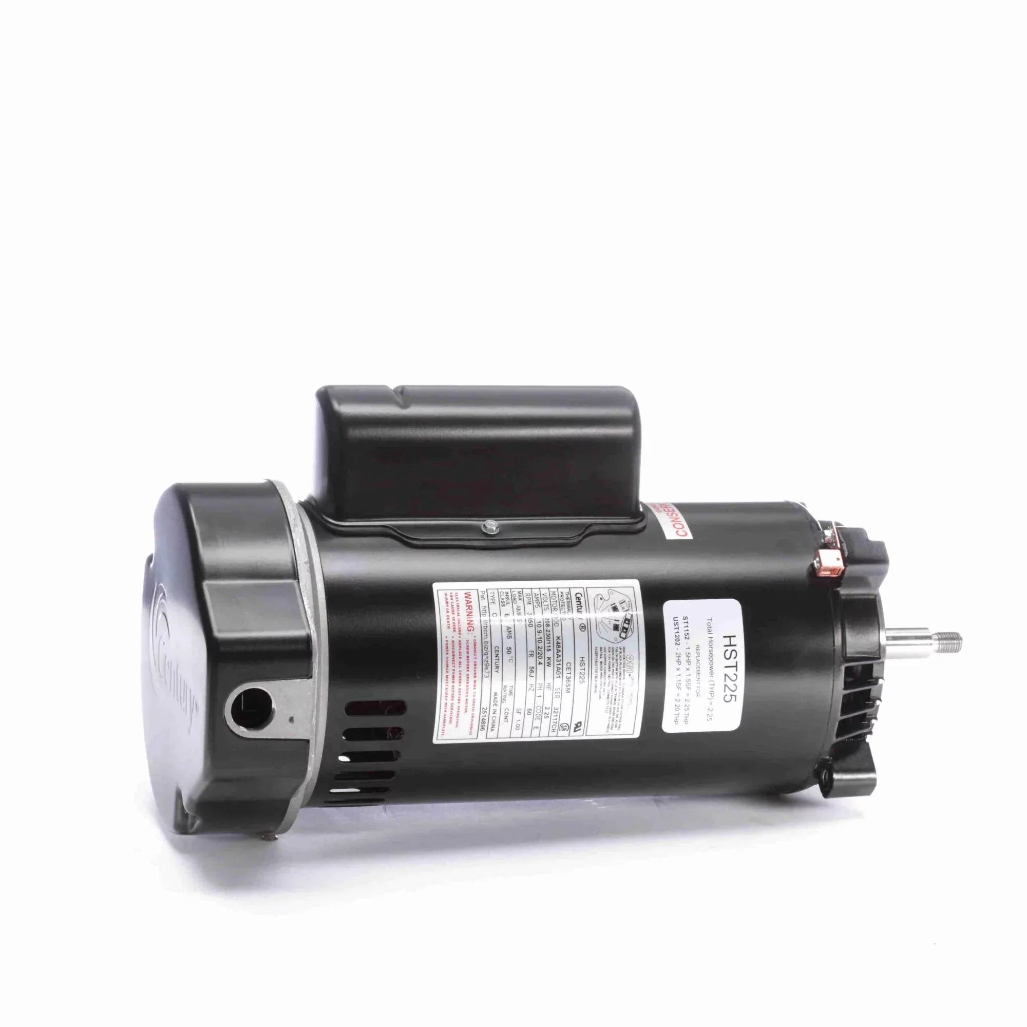 The Pool Supply Shop 2.25 HP Round Threaded Shaft Horizontal Pool Pump Motor