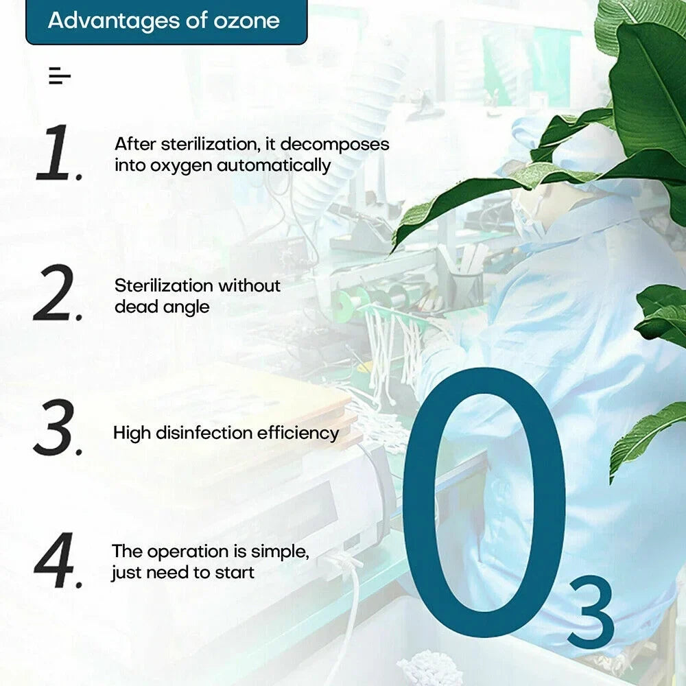 Kydely Room Ozone Machine Glossy Steel Finish 41dB - Eliminate Smoke, Dust & Pollutants with Powerful Ozone