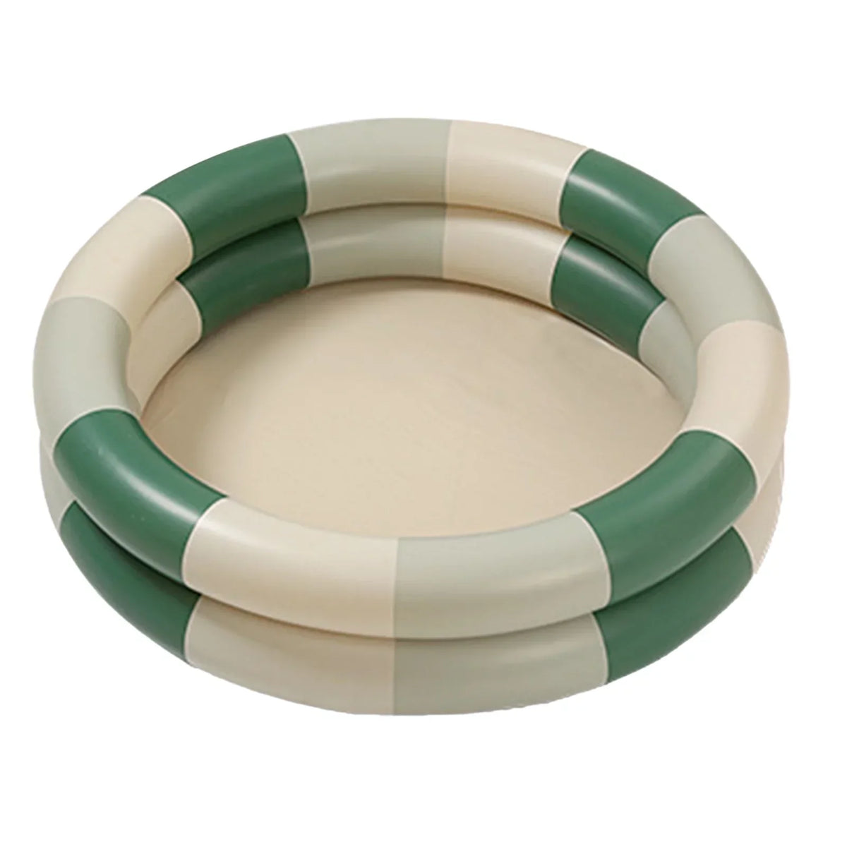 Buumin Inflatable Pool Baby Retro Blow Up Swimming Pool Family Cute Style Thickened Water Pool Green Stripe