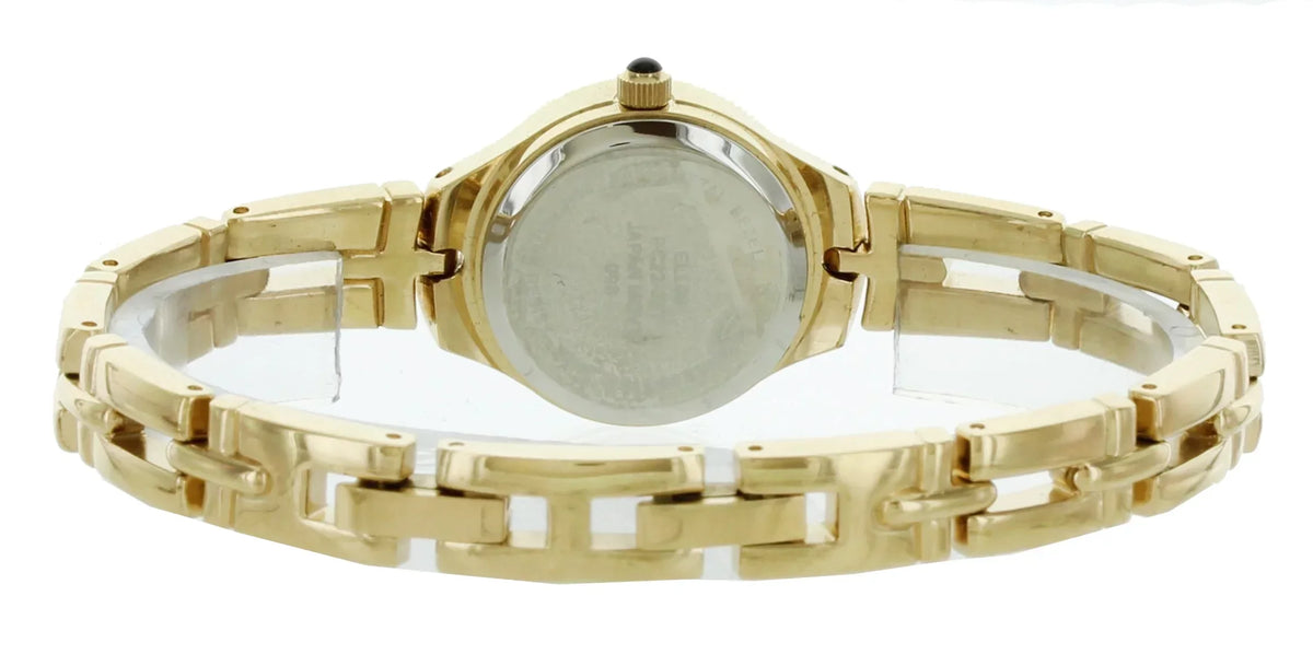 Elgin Women's Round Analog Date Gold Tone Bracelet Style Watch