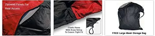 Weatherproof Jet Ski Covers for Yamaha EXR 2021 - RED/Black Color - All Weather - Trailerable - Protects from Rain, Sun, UV Rays, and More! Includes Trailer Straps and Storage Bag