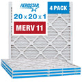 Aerostar 20x20x1 Air Filters MERV 11, Pleated Air Filter, 20x20x1, Box of 4, Made