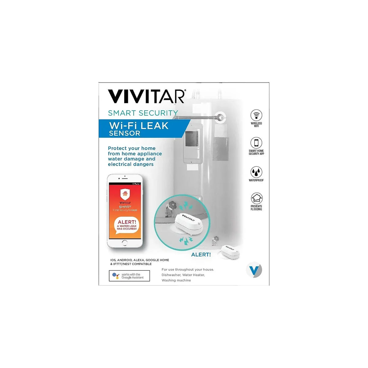 Vivitar Smart Home Wi-Fi Leak Sensor