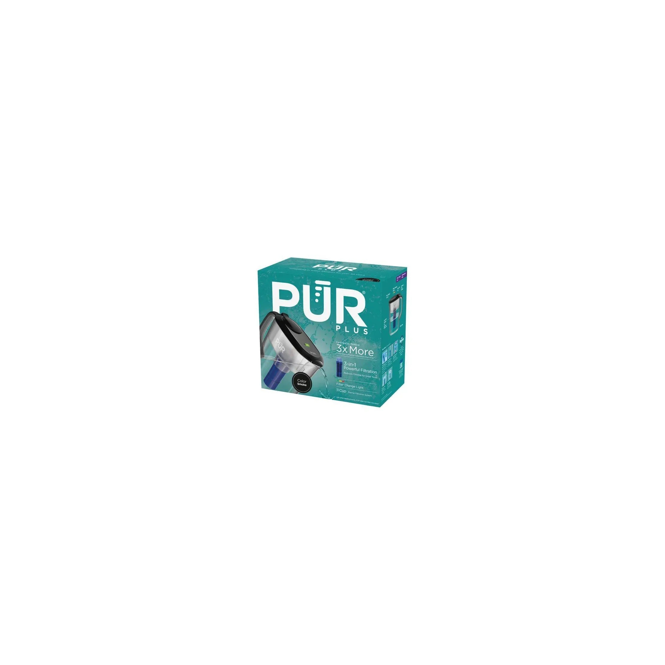 PLUS 11 Cup Water Pitcher Filtration System Smoke PPT110BA