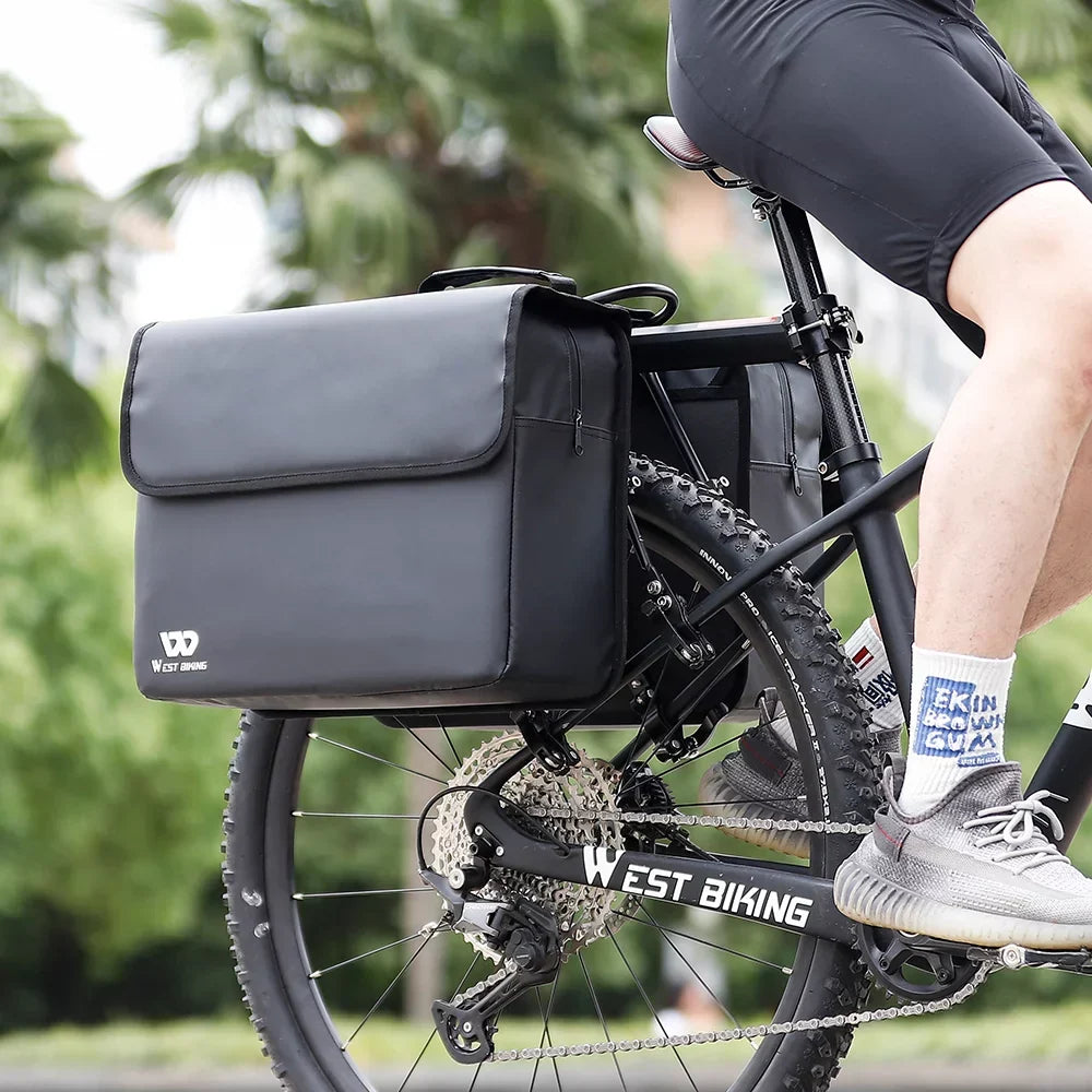 WEST BIKING Rear Seats Bag Large Capacity Carriers Rack Seats Trunk Bags Luggage Carriers Waterproof Cycling Bag