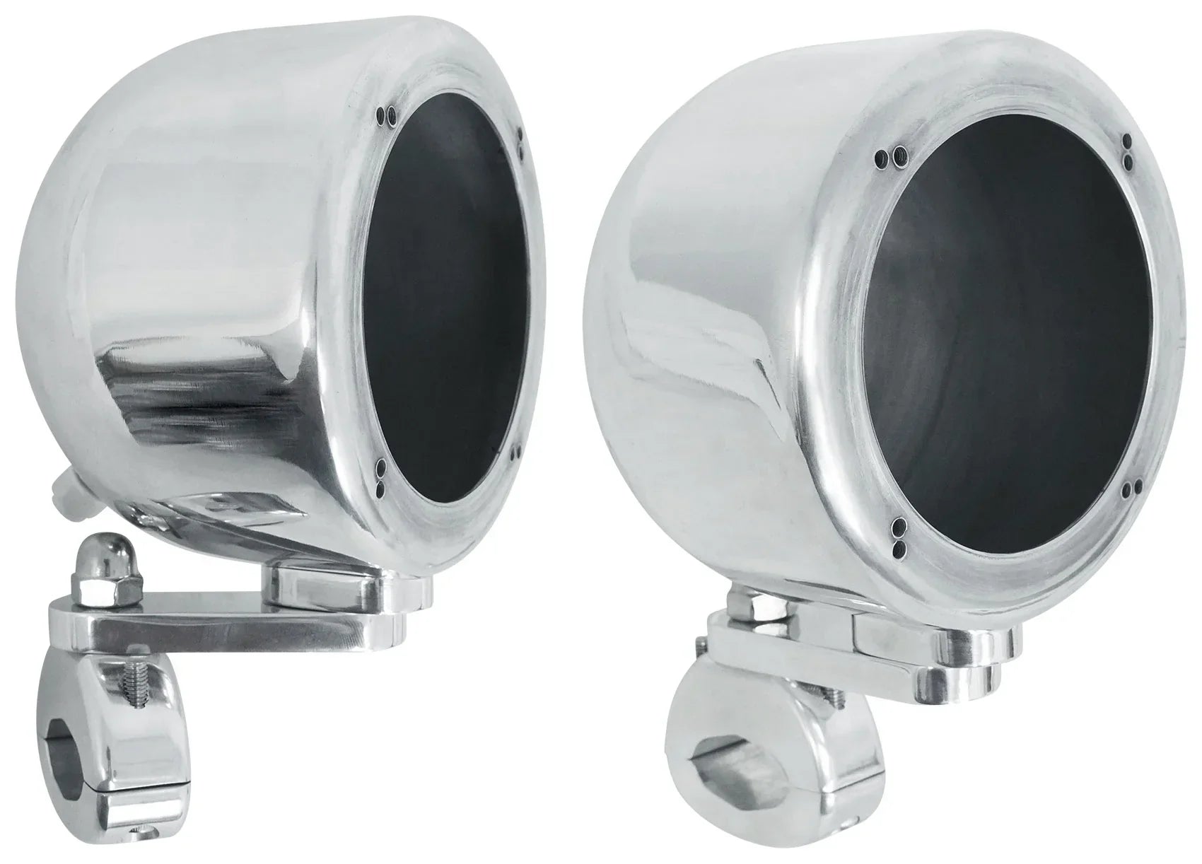 (2) Polk Audio 4" Chrome Tower Speakers+MTX 2-Channel Amp For ATV/UTVCART