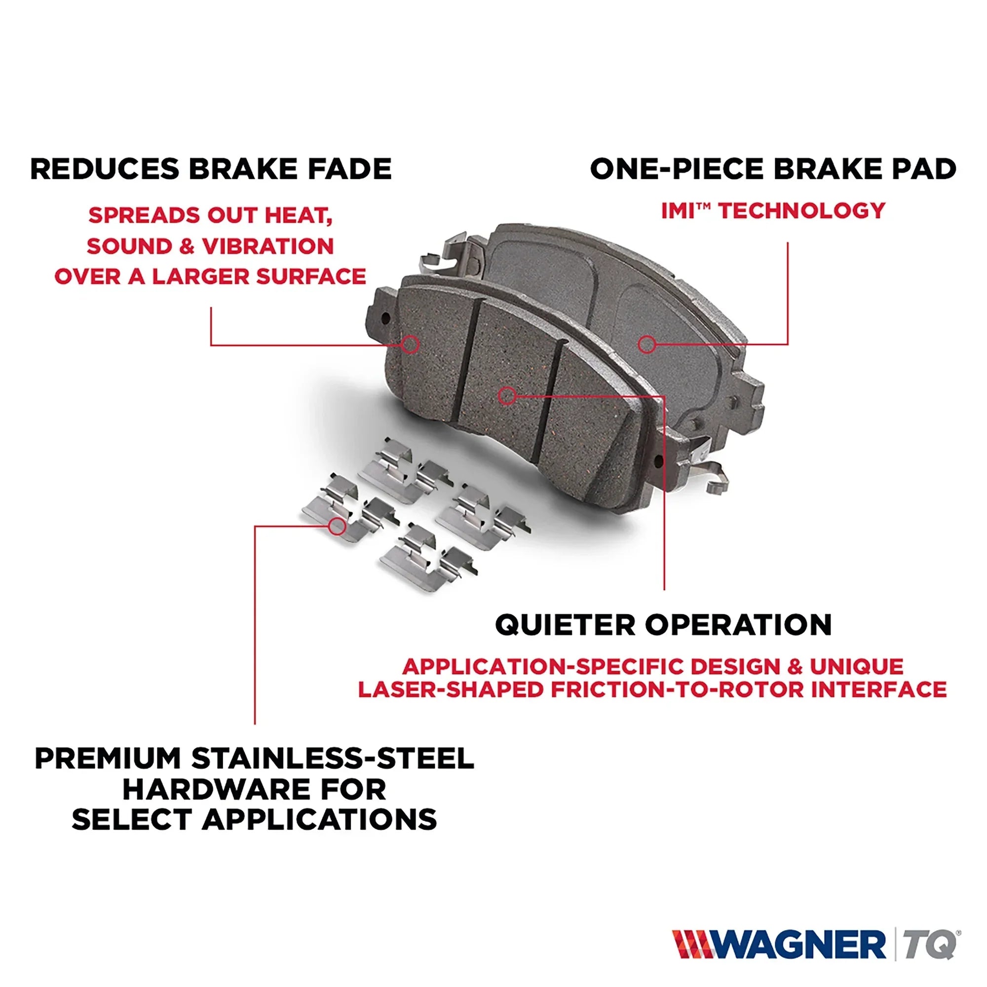Wagner ThermoQuiet MX683 Semi-Metallic Disc Brake Pad Set Fits select: 2004-2010 BMW X3, 2000-2006 BMW X5