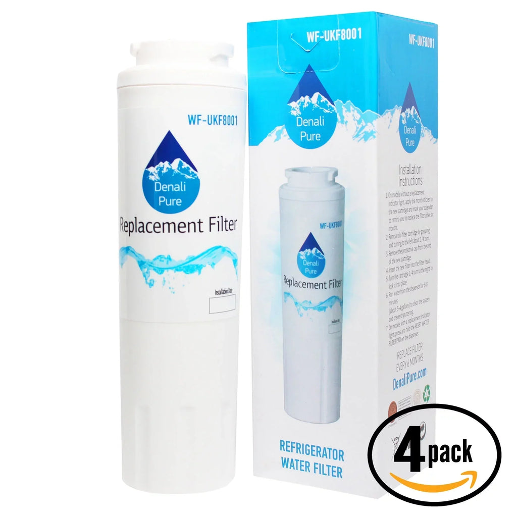 4-Pack Replacement for Amana ARB9058CB Refrigerator Water Filter - Compatible with Amana UKF8001AXX Fridge Water Filter Cartridge
