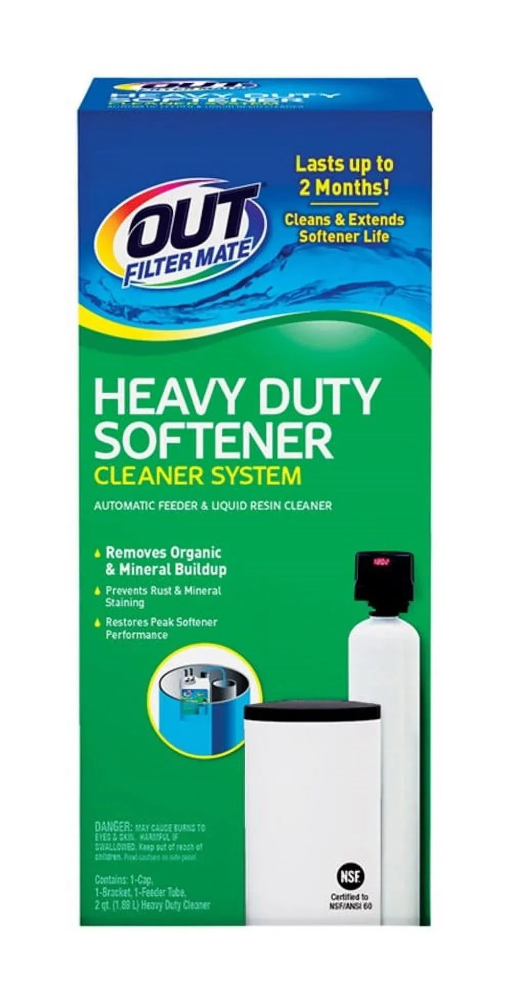 OUT Filter Mate Softener Cleaner System Kit Liquid 64 oz