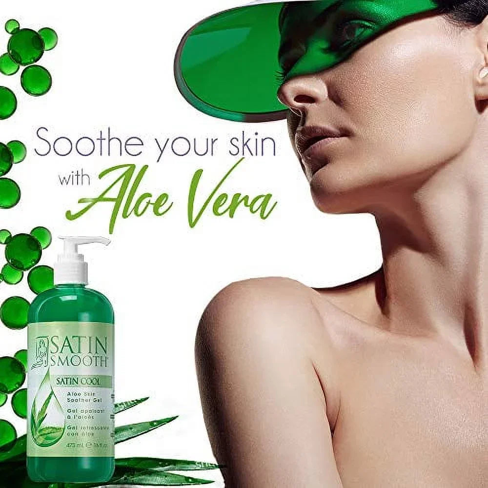 Satin Smooth Satin Cool Aloe Vera Skin Soother Gel, 16 fl oz