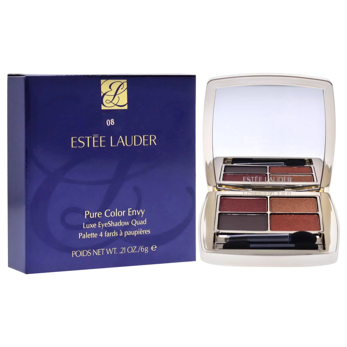 Estee Lauder Pure Color Envy Luxe Eyeshadow Quad - 08 Wild Earth , 0.21 oz Eye Shadow