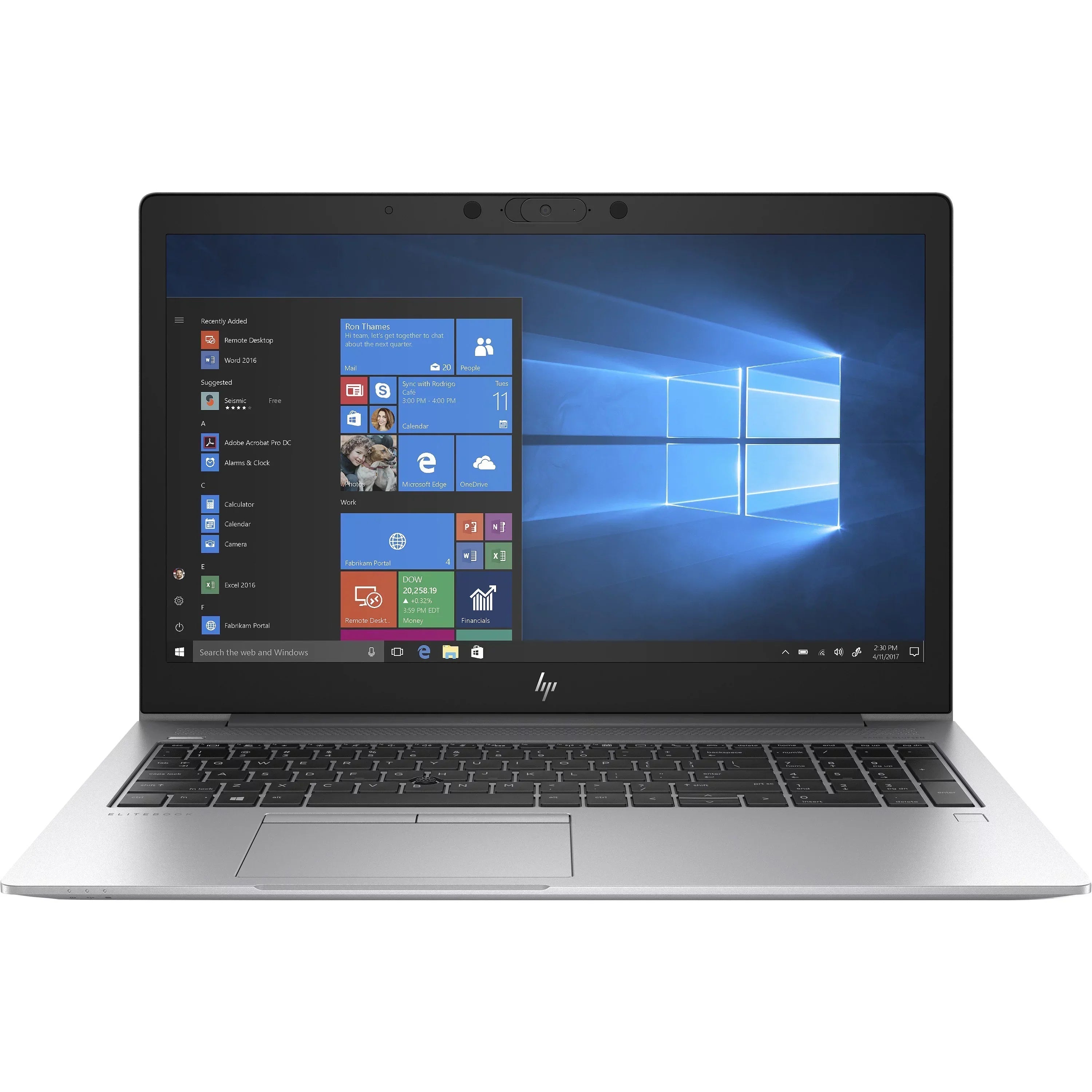 HP EliteBook 850 G6 15.6" Touchscreen Notebook - Intel Core i5-8365U - 8GB RAM - 32GB Optane Memory - 256GB SSD - Intel UHD Graphics 620 - Windows 10 Pro - Silver