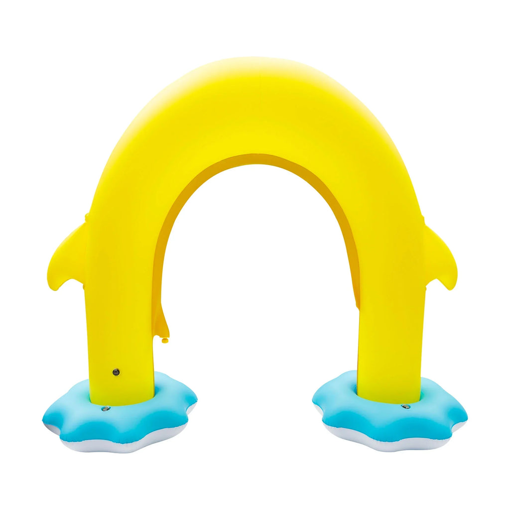 Pinkfong Baby Shark 5ft Inflatable Rainbow Arch, Backyard Water Sprinkler Summer Fun (Ages 2+)