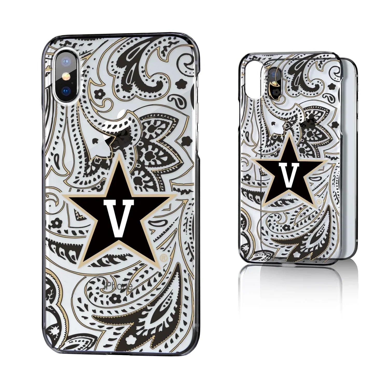 VU Vanderbilt Commodores Paisley Clear Case for iPhone X