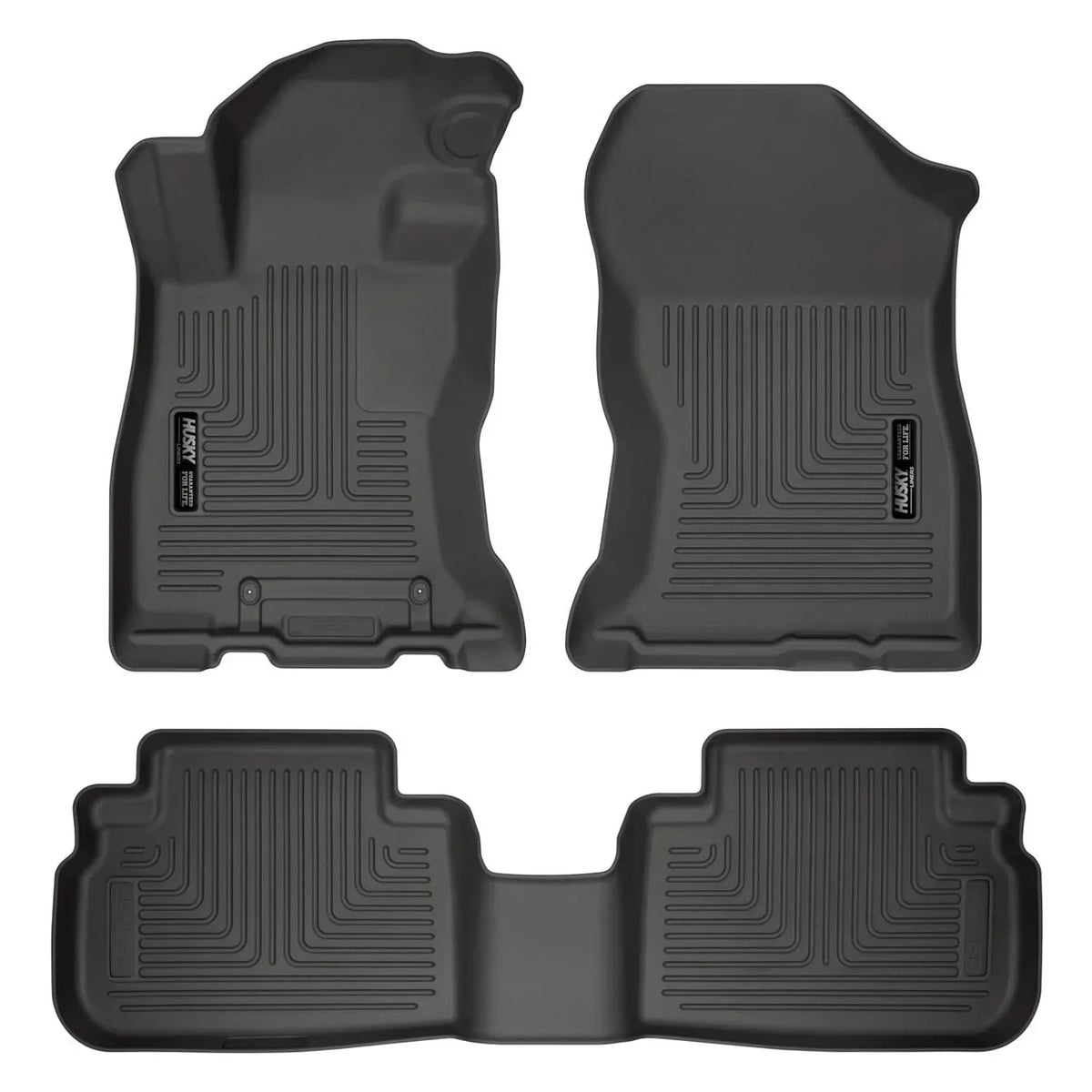 Husky by RealTruck Weatherbeater Front Seat & 2nd Row Floor Mats for Subaru Forester, Specific, HL-95891