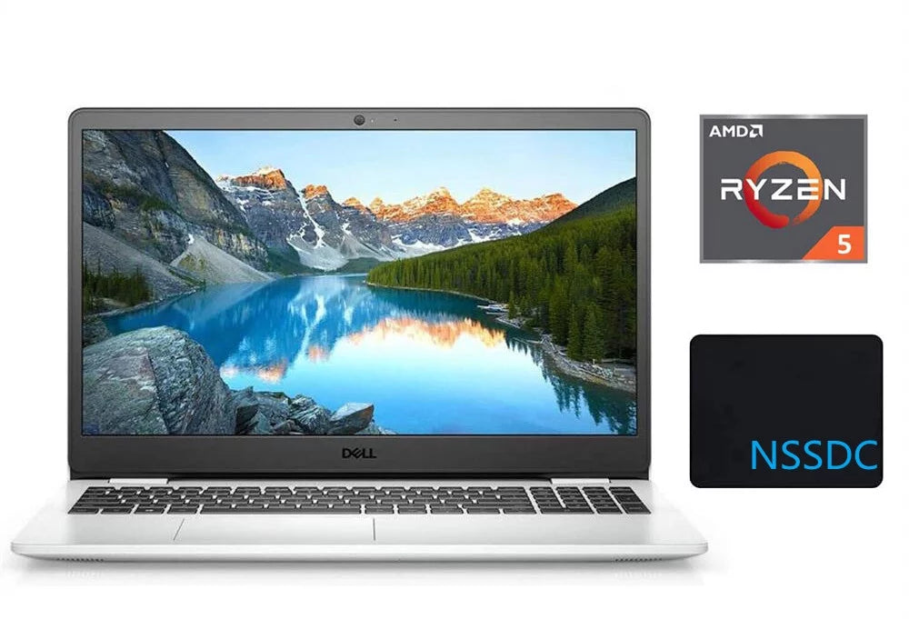 2021 Dell Inspiron 15 3505 15.6" FHD Laptop, AMD Ryzen 5-3450U Processor, 12GB RAM, 2TB SSD, AMD Radeon Vega 8 Graphics, Webcam, HDMI, Bluetooth, Windows 10, White, with NSSDC Mousepad