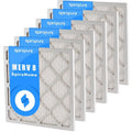 SpiroPure 16X18X1 MERV 8 Pleated Air Filters - Made in USA (6 Pack)