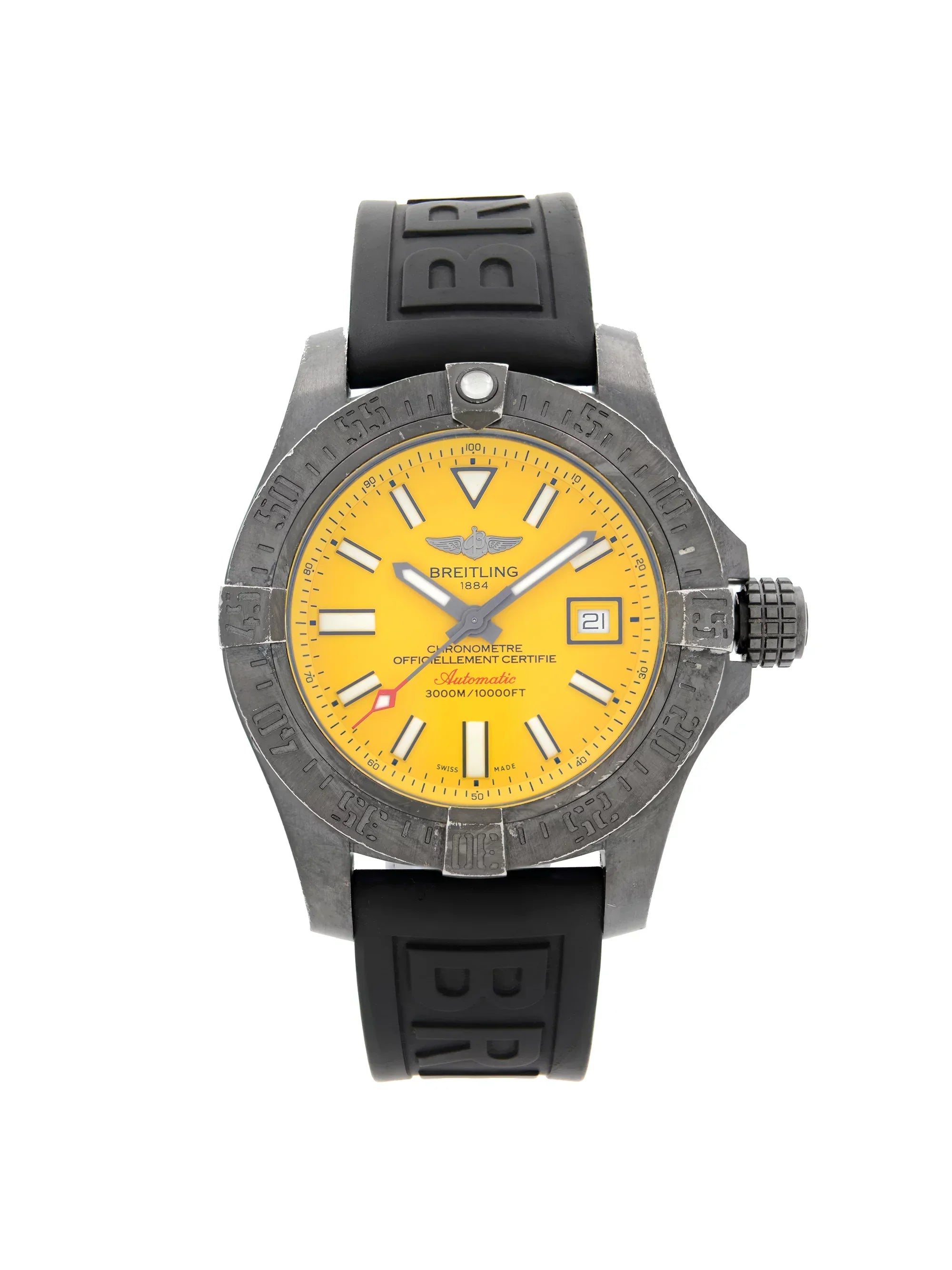 Breitling Avenger II Seawolf Black Steel Automatic Mens Watch M17331E2/I530-153S