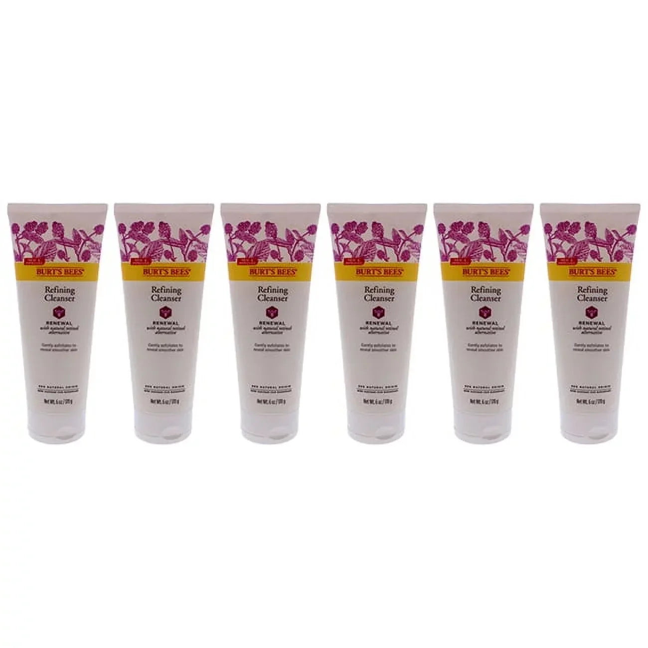 Renewal Refining Cleanser by Burts Bees for Unisex - 6 oz Cleanser - Pack of 6