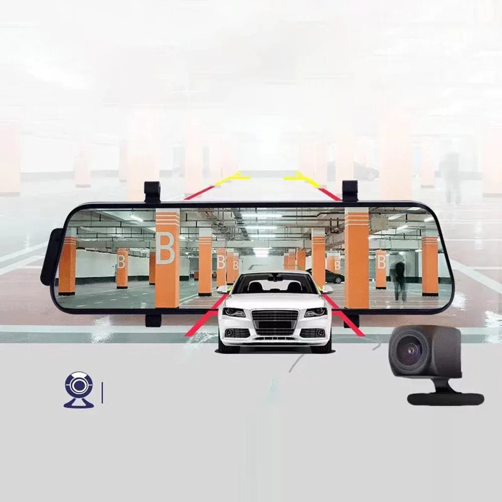 Dazzduo Dash Camera,Inch 170° Wide Camera Rear Dual Camera 9.66 Inch 170° Wide Monitor Motion Collision 9.66 Inch 170° 1080P DVR Camera Support Clear Monitor Wide Support Clear Rear Dual Camera