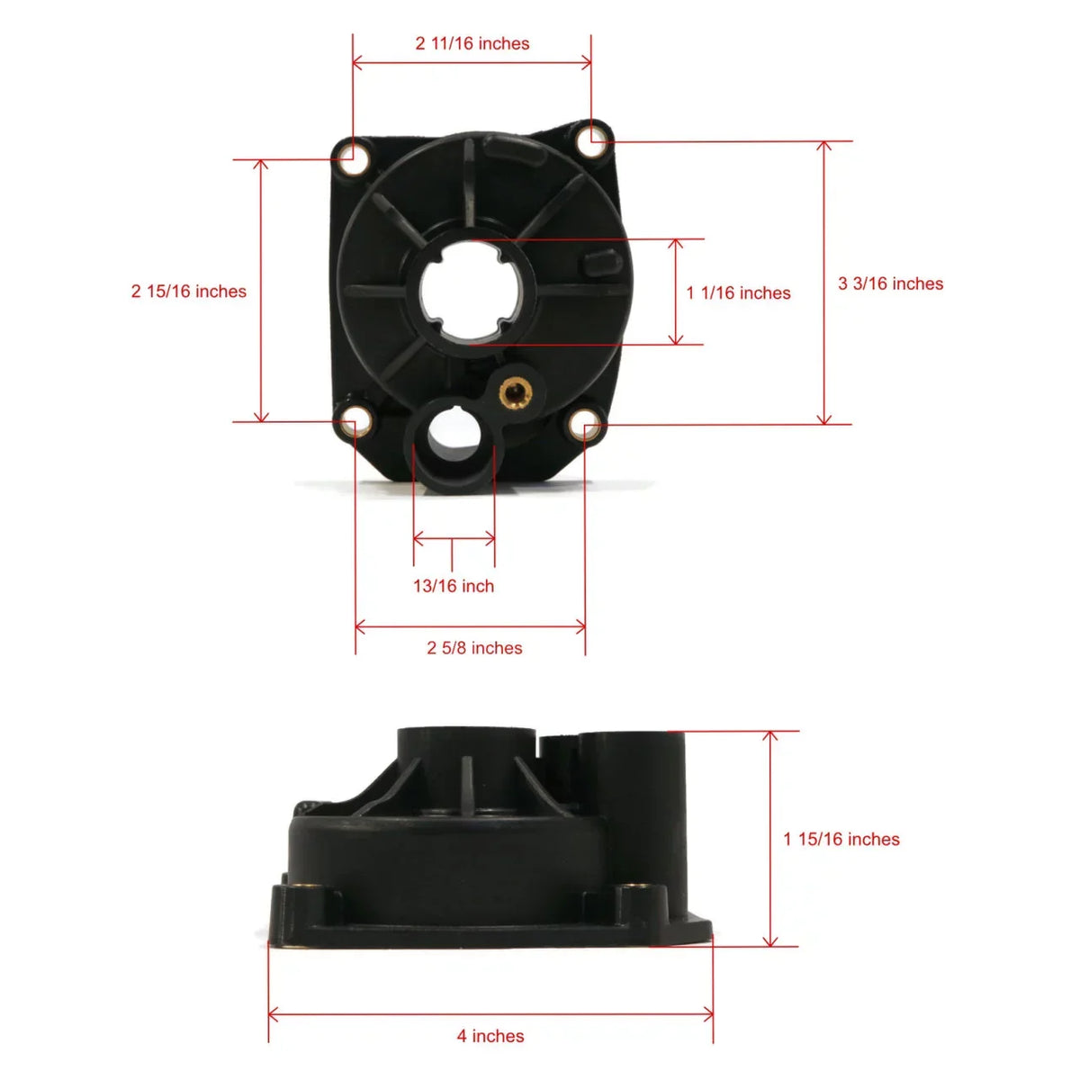 The ROP Shop | Water Pump Impeller, Housing Repair Kit For 1991 Evinrude 65 HP E65WMLEIB Engine