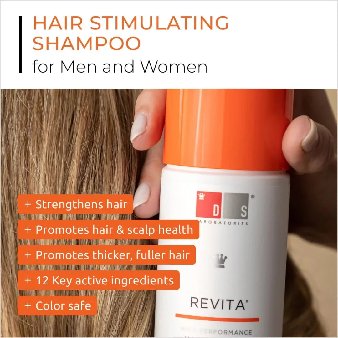 Revita Shampoo For Thinning Hair by DS Laboratories - Volumizing, Thickening Shampoo for Men and Women, Supports Hair Growth, Hair Strengthening, Sulfate Free, 7 Fl Oz