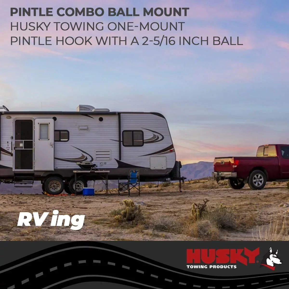 Husky Towing 33114 One-Mount Pintle Hook RECEIVER HITCH ACCESSORIES