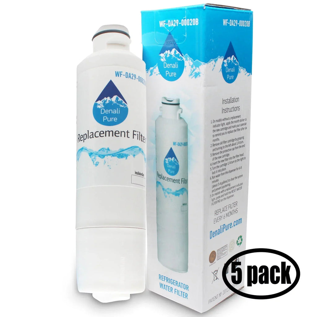 5-Pack Compatible with Samsung RF4287HARS Refrigerator Water Filter - Compatible with Samsung DA29-00020B, DA29-00020A, HAF-CIN Fridge Water Filter Cartridge