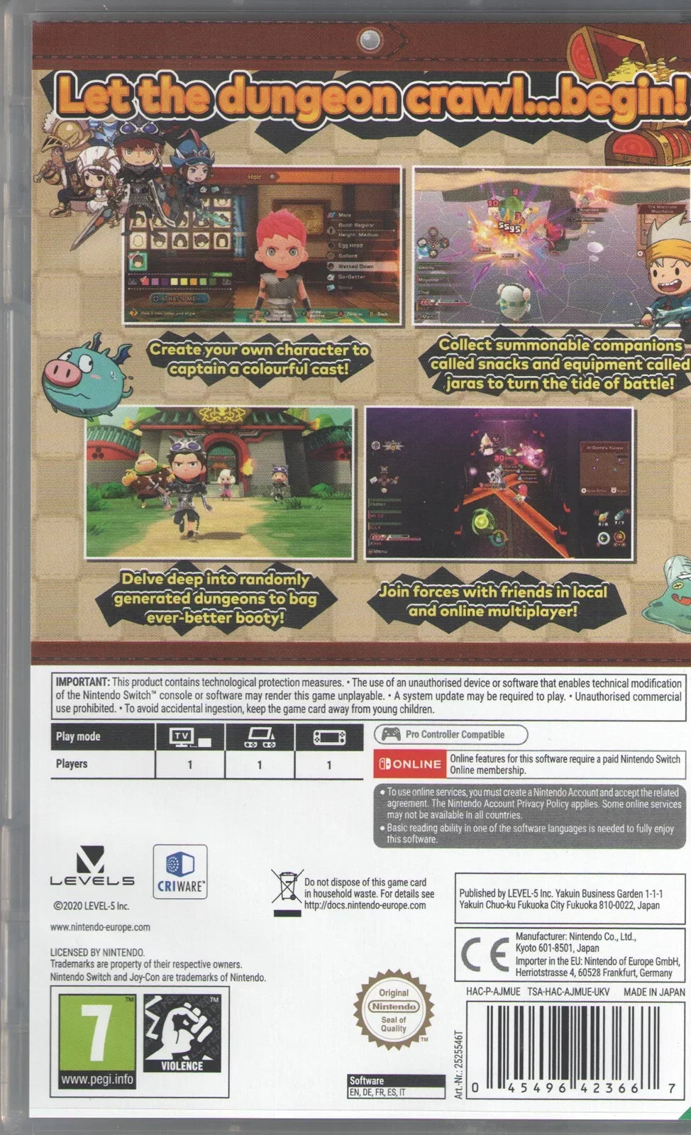 Snack World: The Dungeon Crawl Gold for Nintendo Switch