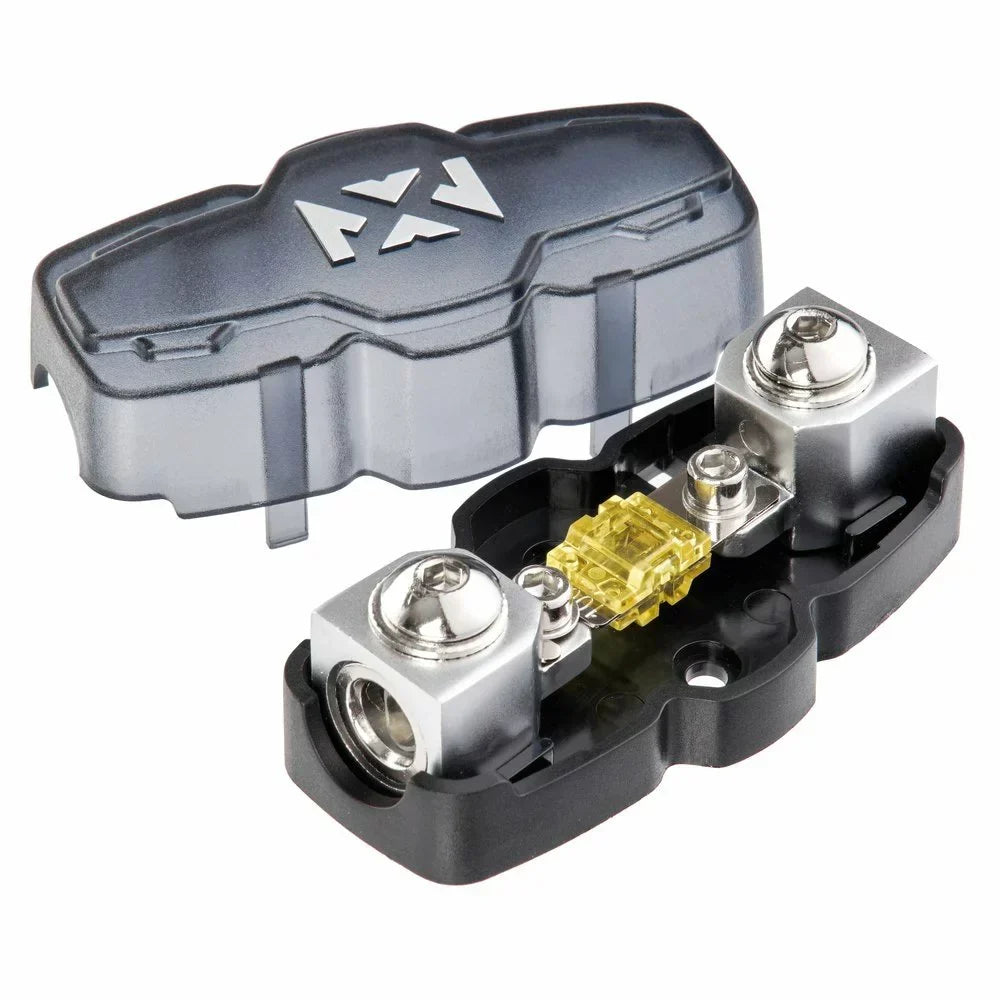 Kenwood eXcelon XR601-1 + MVX Premium XKIT42 600W Max (400W RMS) XR Series 2-ohm Stable Class-D Monoblock Amplifier w/ Bass Knob Included + NVX 4 Gauge Amp Wiring Kit