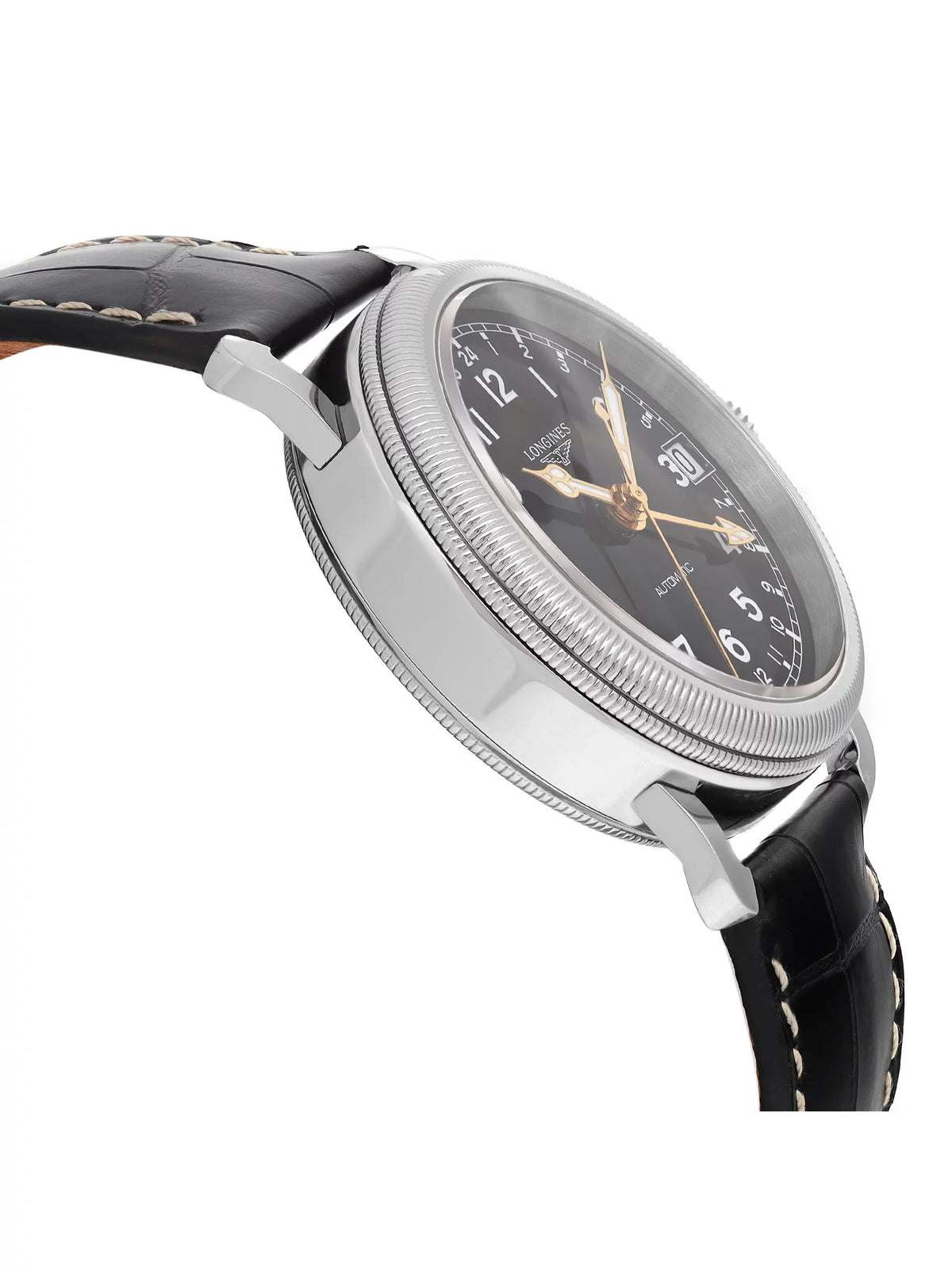 New Longines Heritage Avigation GMT Steel Black Automatic Watch L2.778.4.53.2