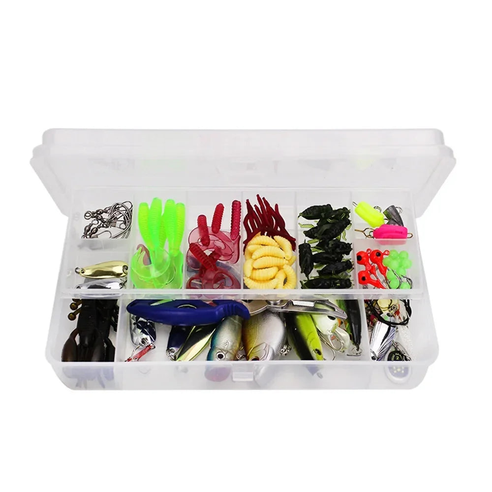 BE-TOOL Fishing Lures Accessories Set Fishing Bait Set Fishing Tackle Kits Suitable for Rivers and Seas