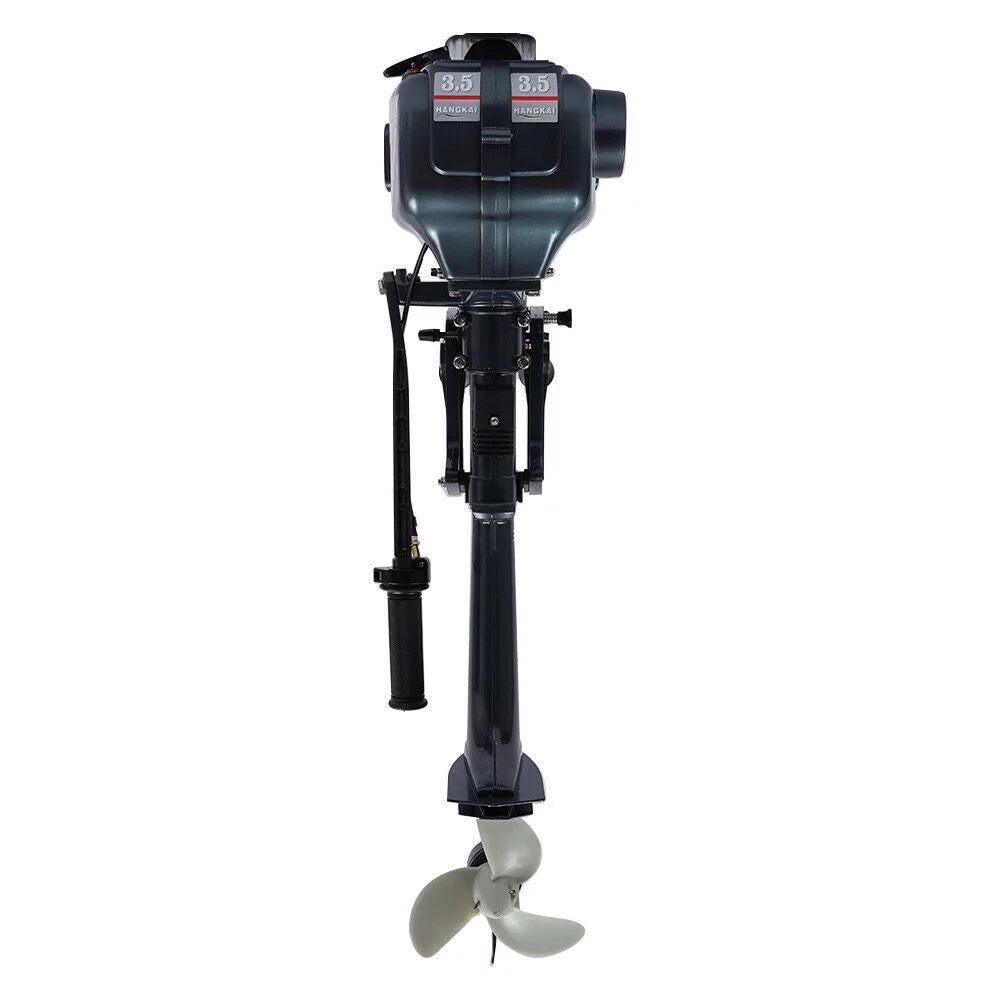 2-Stroke 3.5HP Outboard Motor Fishing Boat Petrol Engine CDI System 10 Km / H