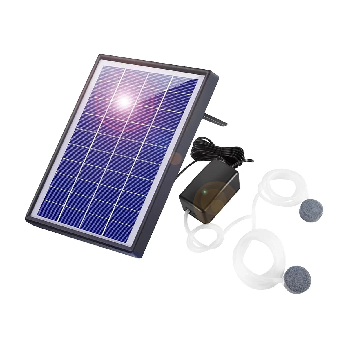 Oxygenation pump,6w Solar Pump With 2 Bubble 2 Air Bubble Aerator Air Pump Solar Pump Fish Pump Aerator With Pipe 2 Air Pool Pond Fish With Pipe 2 Dsfen Leeofty Huiop