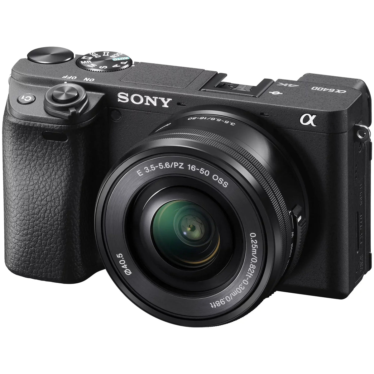 Sony Alpha a6400 Mirrorless Digital Camera with E PZ 16-50mm + E 55-210mm OSS Lens + 2 Pack SanDisk 64GB Card + Backpack + ZeeTech Accessory Bundle