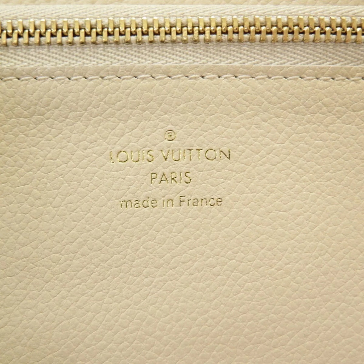 Pre-Owned Louis Vuitton Monogram Implant Portefeuille Secret M93432 Neige Bifold Wallet Round (Good)