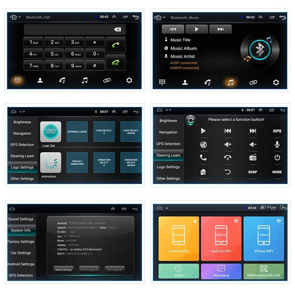 Paddsun  10 Inch On-Board Android 9.1 GPS Wifi Dual Din Touch Screen Player Navigation