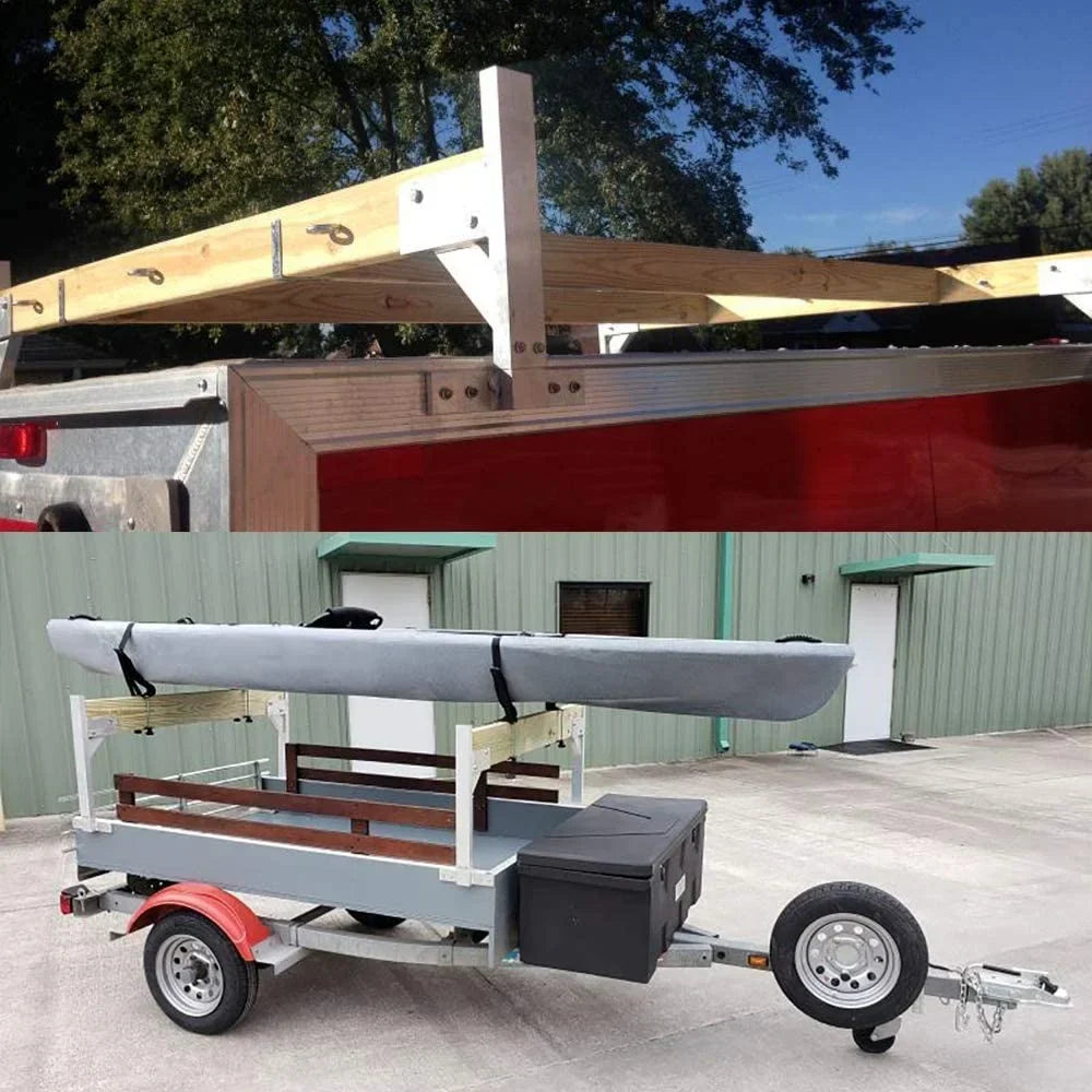 Kojem Adjustable Roof Ladder Rack Bracket Kit for Enclosed Trailers Cargo Vans