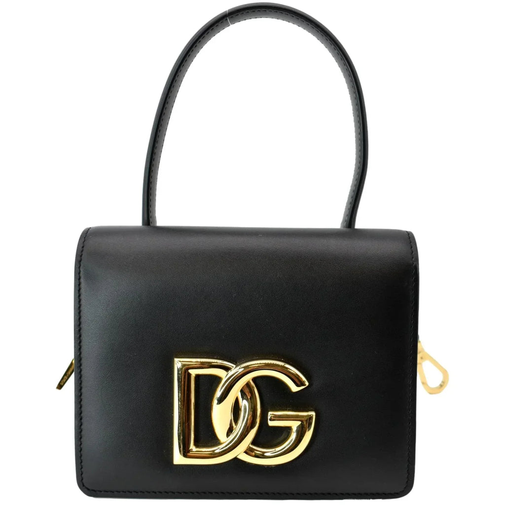 Pre-owned DOLCE & GABBANA Mini Leather Belt Bag Black