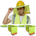 Toptie 3 Pack Hard Hat Sun Shield, Full Brim Mesh Sunshade with Visor, High Visibility Neck Shield