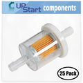 25-Pack 691035 Fuel Filter Replacement for Kawasaki FH381V CS02 4 Stroke Engine - Compatible with 493629 Fuel Filter 40 Micron