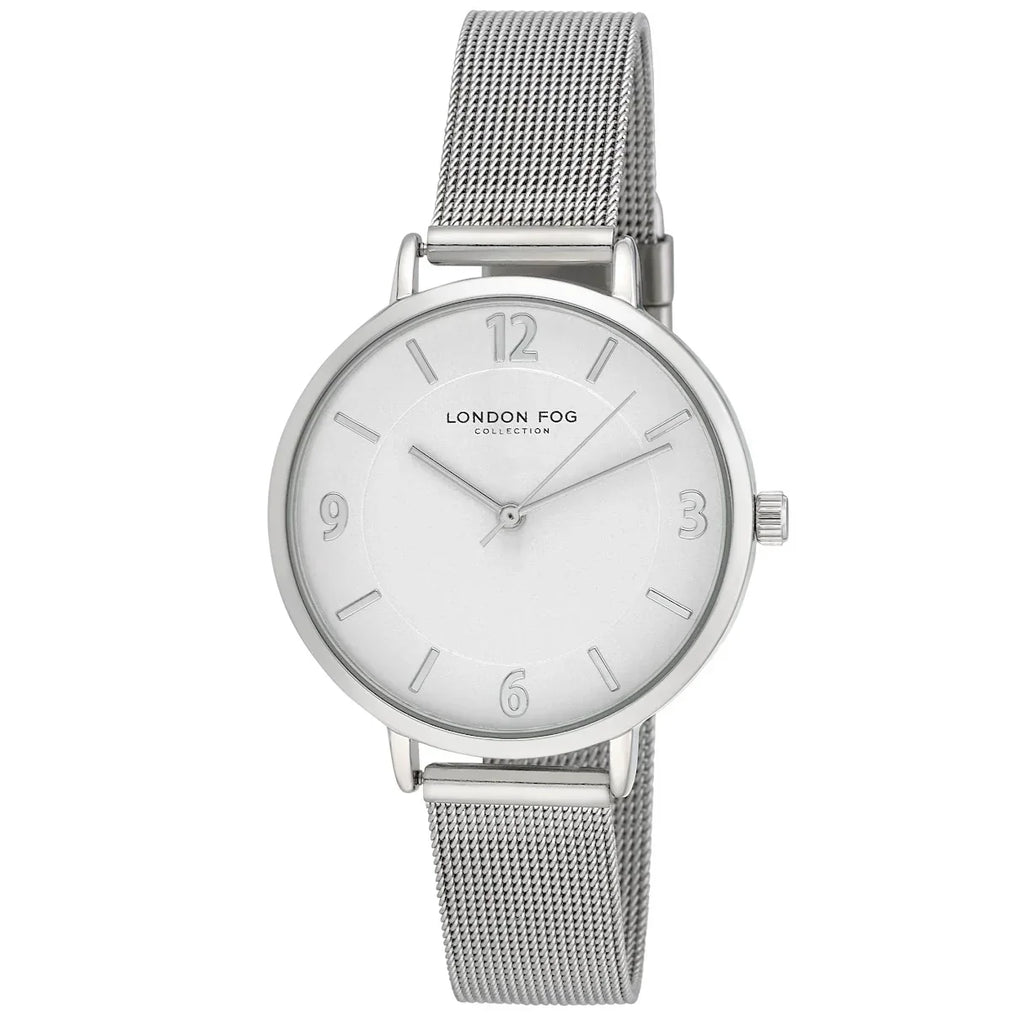 London Fog Regent Silver Mesh Watch