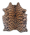 Emphatic PRINTED cowhide rugs for sale AMAZON JAGUAR ON BEIGE rug
