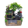 Classical Rockery Fountain with Led Lamp Glass Ball for Indoor Decor + Atomizer