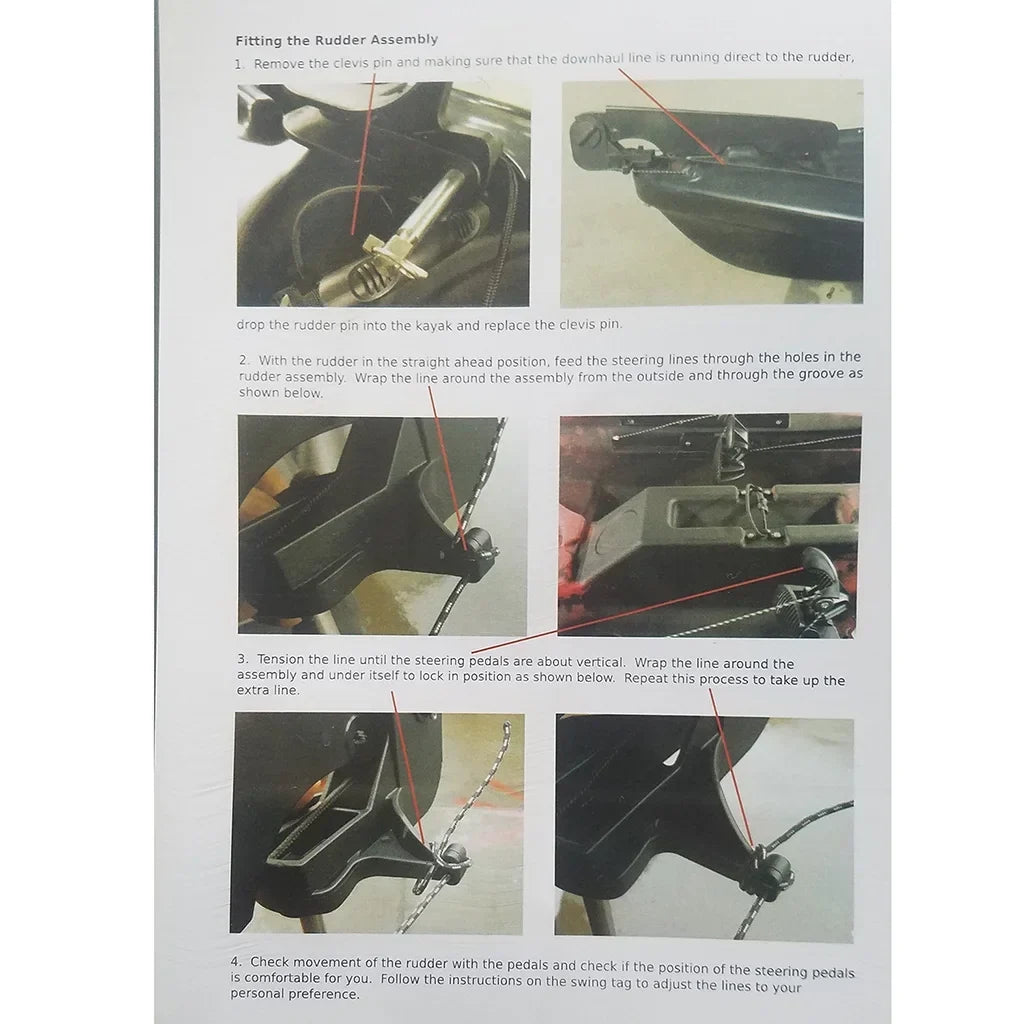 Adjustable Kayak Foot Braces Pedals & Tail Rudder Direction Steering, Kayak Rudder Kit for Kayaking, Canoe, Fishing Boat
